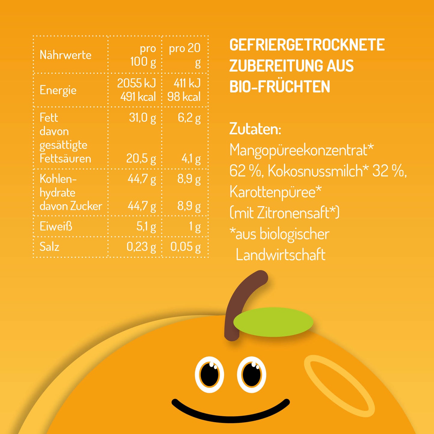 Crunchies Mango Kokos 10x20g
